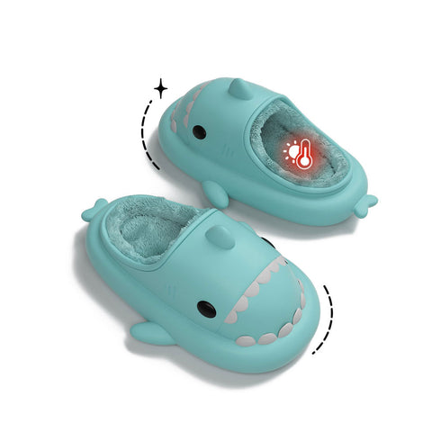 Sharkicks Basic - Invierno, Pantuflas de Tiburón, Tacón Abierto
